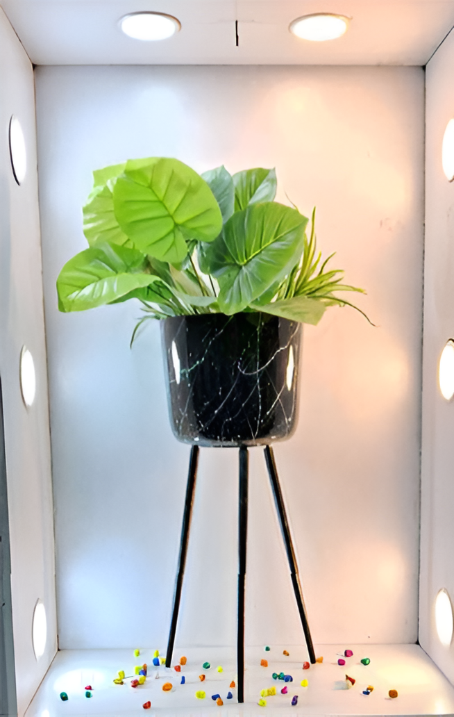 Tall Metal Planter with Aluminium Legs