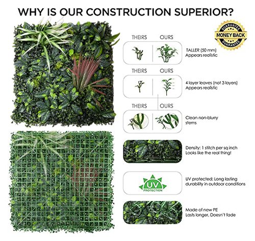 Blooming Green Vertical Garden 50cmx50cm