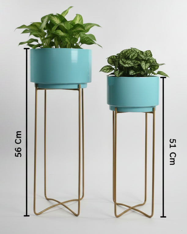Tiered Cylinder Plant Stand Set of 2 – Modern Home Decor