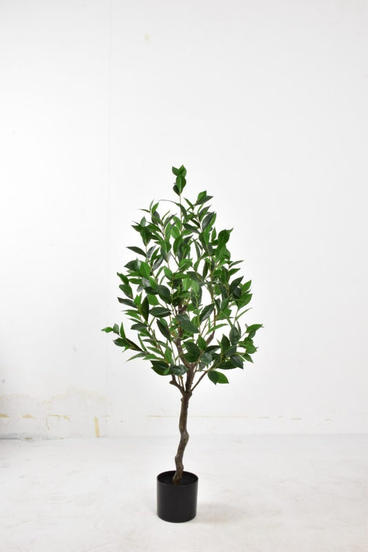 Artificial Laurel Plant – 47″ Faux Green Laurel Tree for Elegant Home And Office Decor