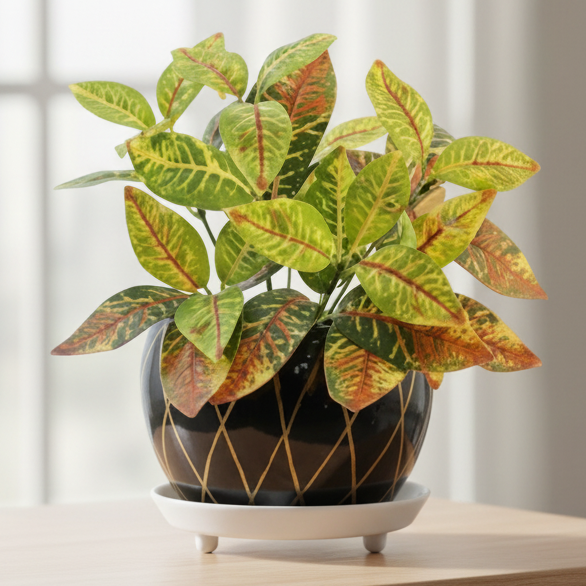Elevated Round Iron Planter with Stand