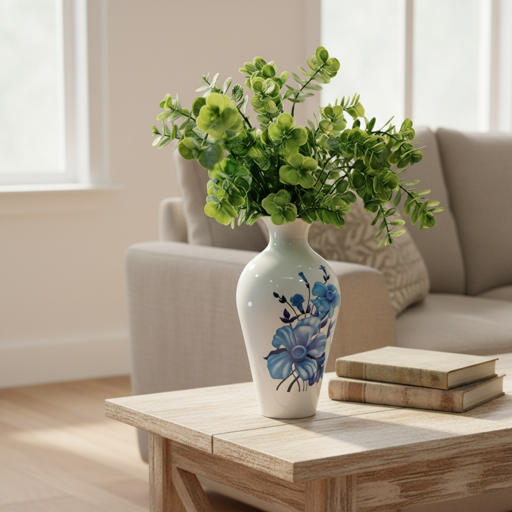 Tall Handcrafted Metal Vase