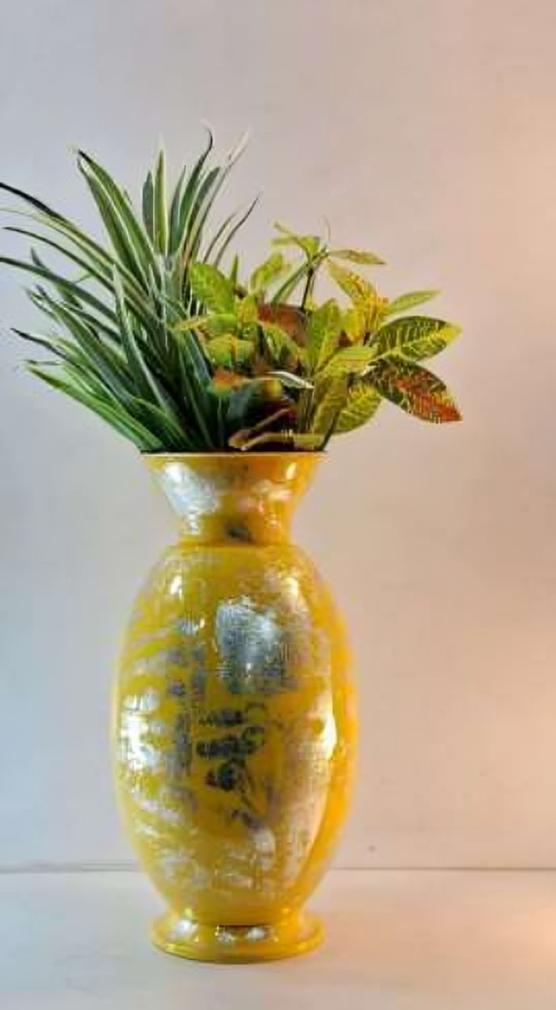 Large Handcrafted Metal Vase