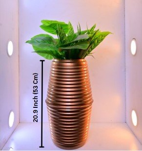 Tall Ridged Cylinder Planter 20 Inch Modern Pot