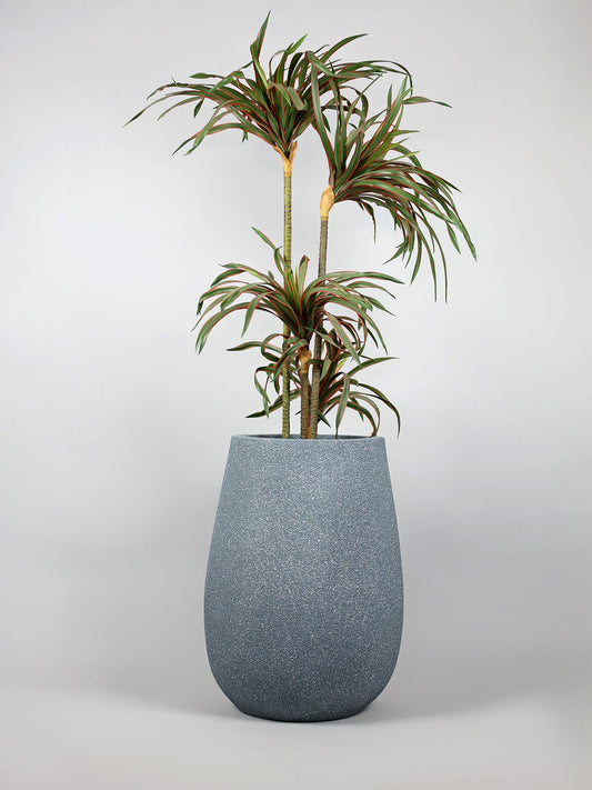 Omega B Blue Grey Fiberglass Planter