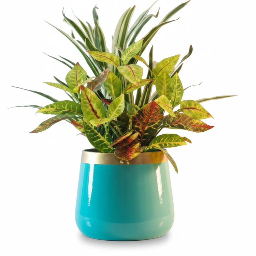Round Metal Planter