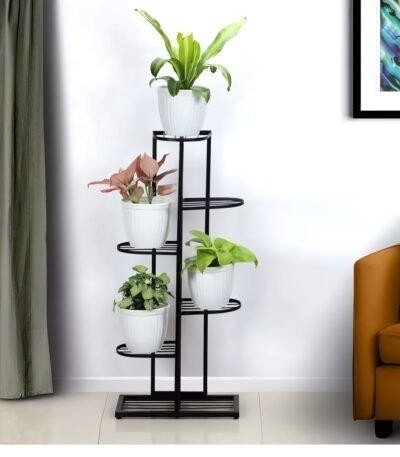 5-Pot Vertical Plant Stand – Black & White Variants