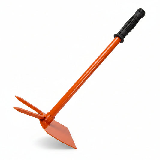 Dual-Function Orange Hoe with Forked Tip – Weeder & Cultivator
