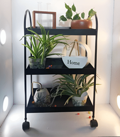 3-Tier Metal Moving Rack with Wheels