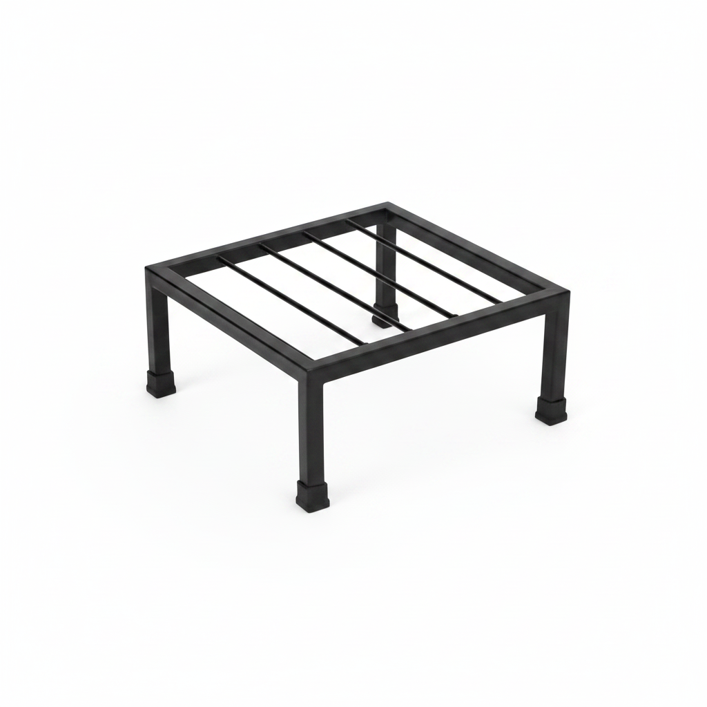 Square Black Metal Pot Stand