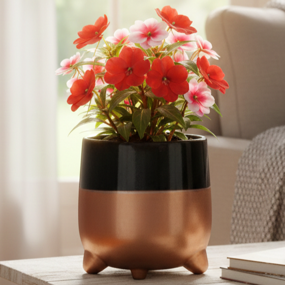 Rounded Metal Planter