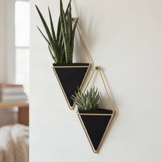 Geometric Wall Hanging Metal Planter