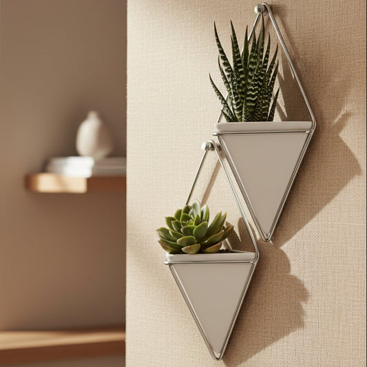 Geometric Wall Hanging Metal Planter