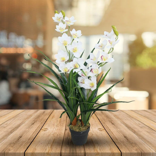 Premium Orchid Faux Plant – Elegant Artificial Flower for Home And Office Décor 35.43-Inch