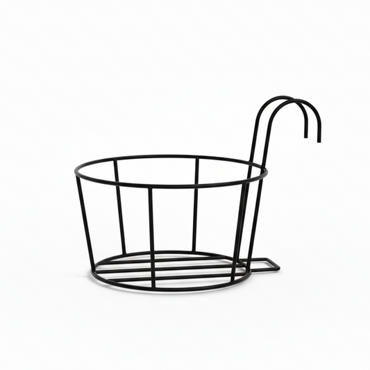 Minimalist Iron Hanging Plant Hanger – Black Circular Frame