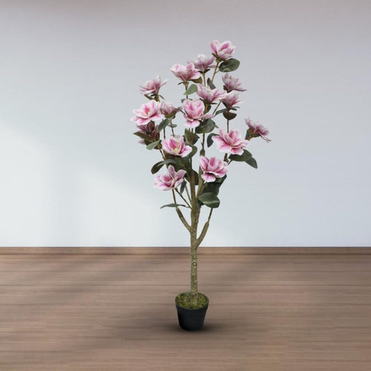 Artificial Magnolia Flower Tree – 51″ Premium Faux Magnolia for Elegant Home And Office Décor