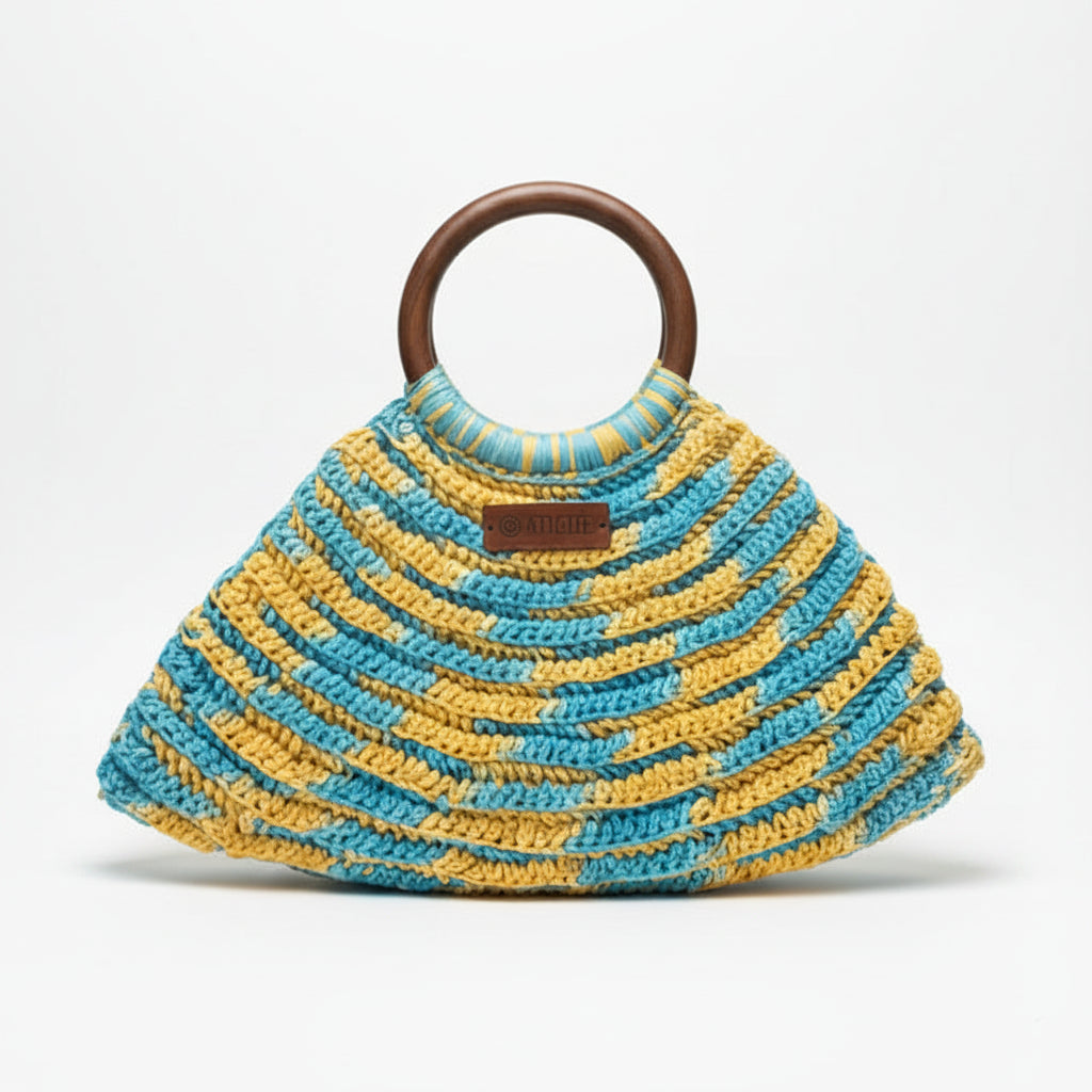 Handcrafted Crochet Raffia Hand-Carry Bag