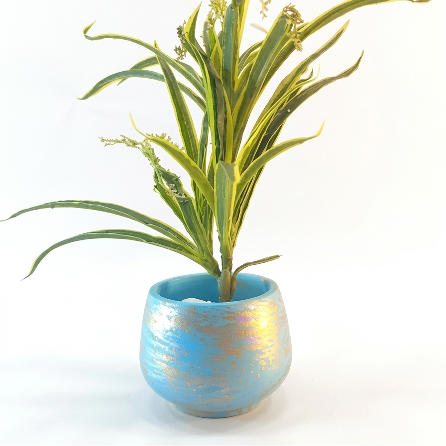 Azure Gild Terracotta Planter
