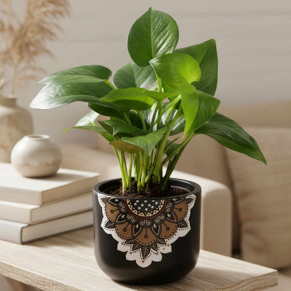 Earthy Mandala Terracotta Planter