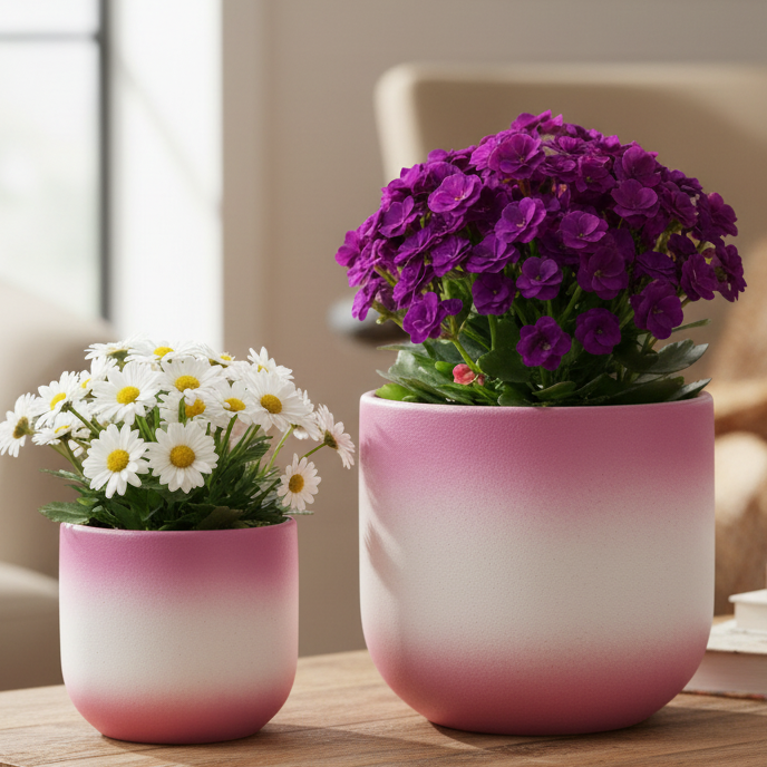 Horizon Gradient Terracotta Planter Set