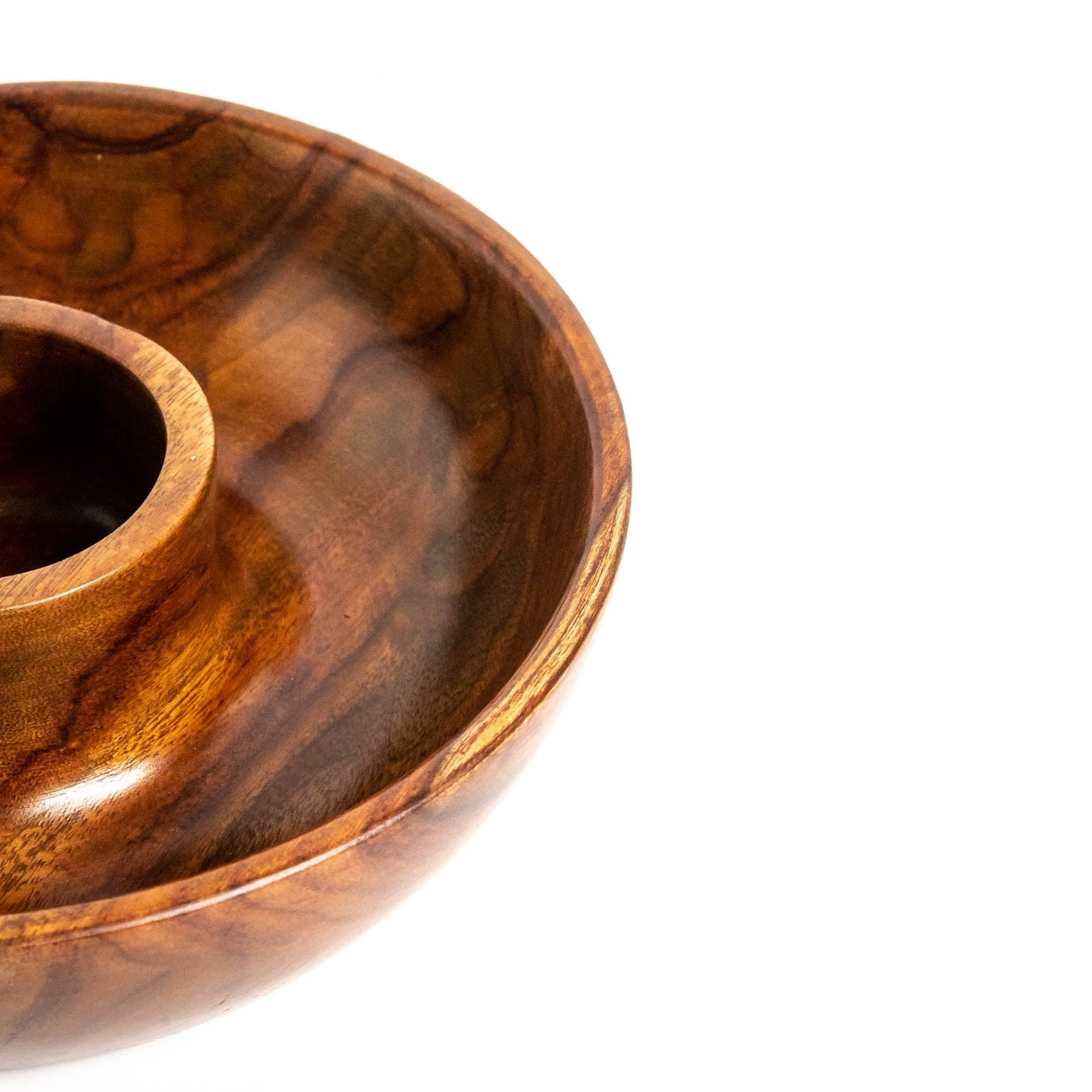 Cazo Sheesham Wood Bowl | Wide Round Serving Bowl