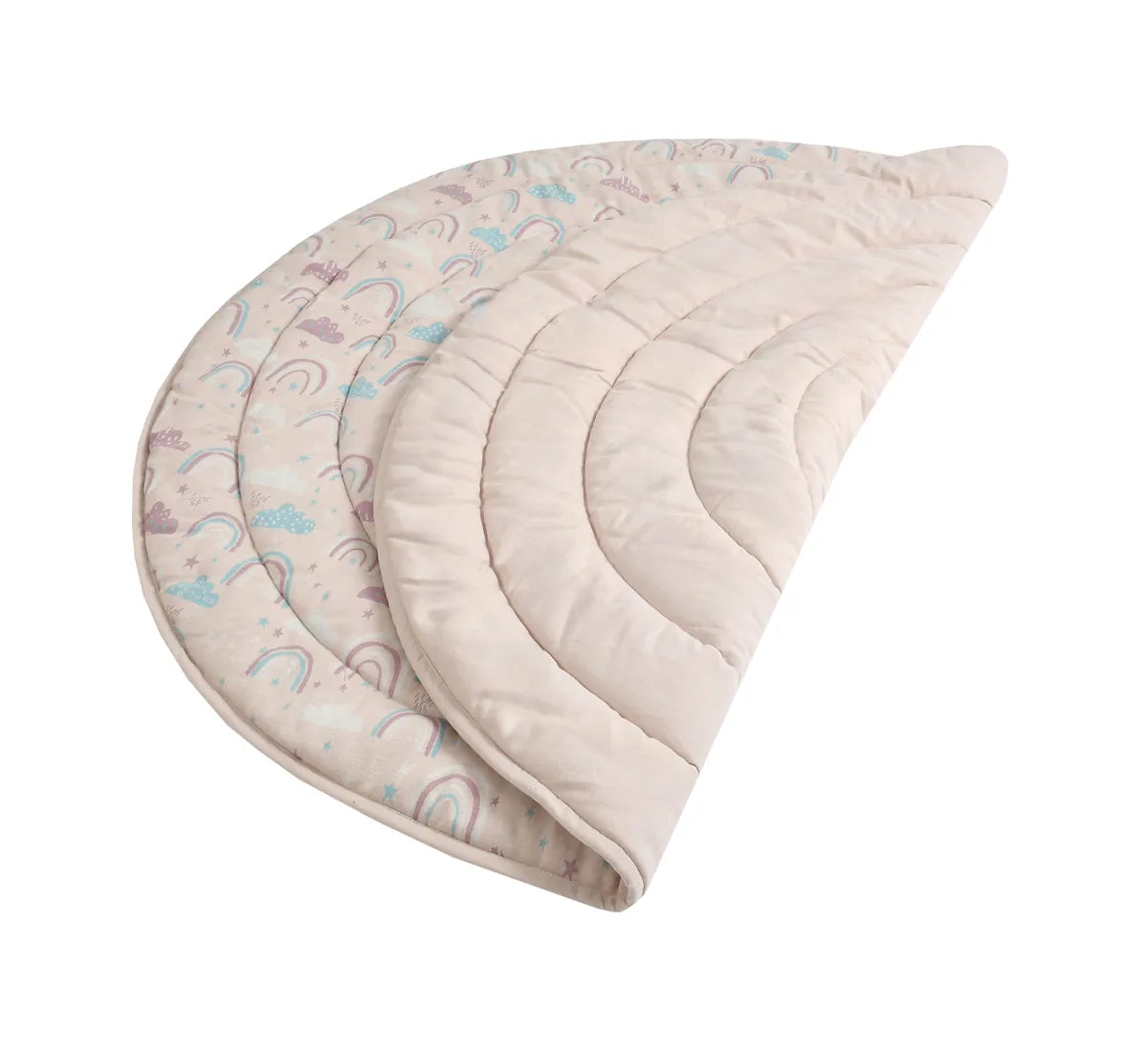 Premium Quilted Muslin Playmat Rainbow