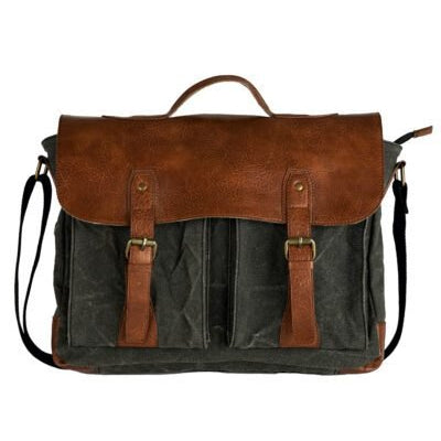 Flap Messenger Laptop Bag for Men & Women – Black