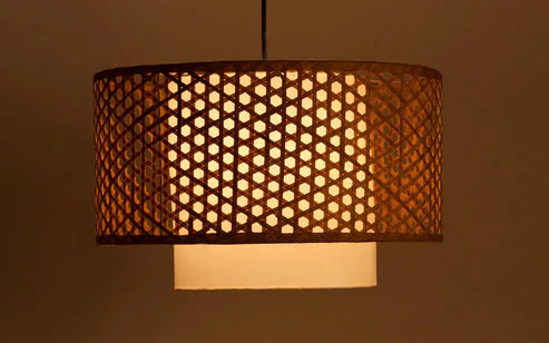 Handcrafted Bamboo Rattan Ceiling Light Avery
