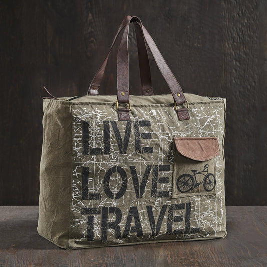 Live Love Travel Weekender Handbag For Men & Women