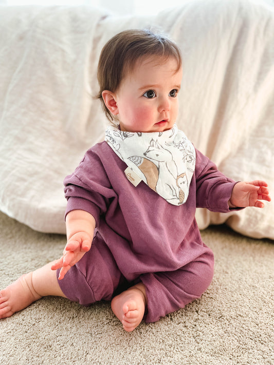 Abracadabra Crane Baby Ezra Bandana Bib Set