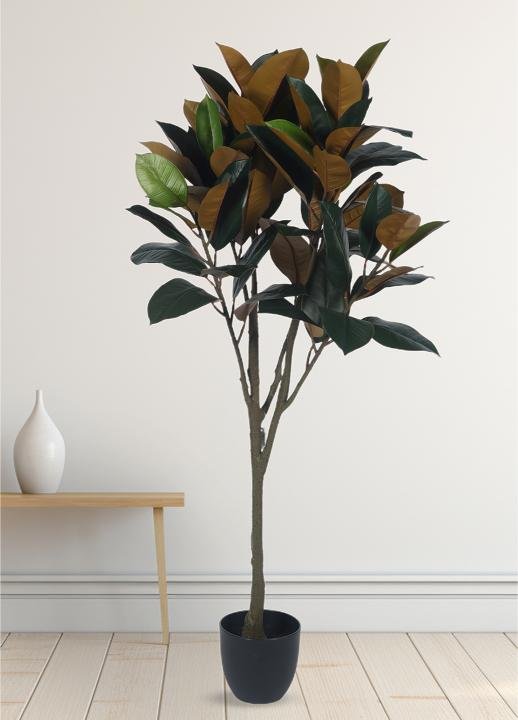 Red Artificial Rubber Plants – 59″ | Bold Home And Office Decor