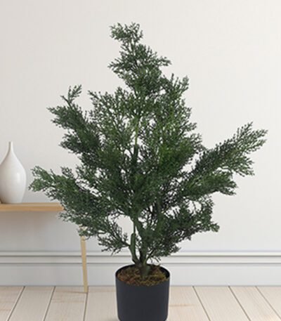 Artificial Juniper Plant – 35″ Faux Juniper Tree for Home And Office Decor