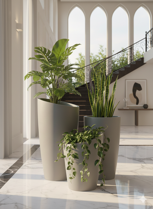 YELLE Cylindrical FRP Planter – Sleek Premium Design for Every Space