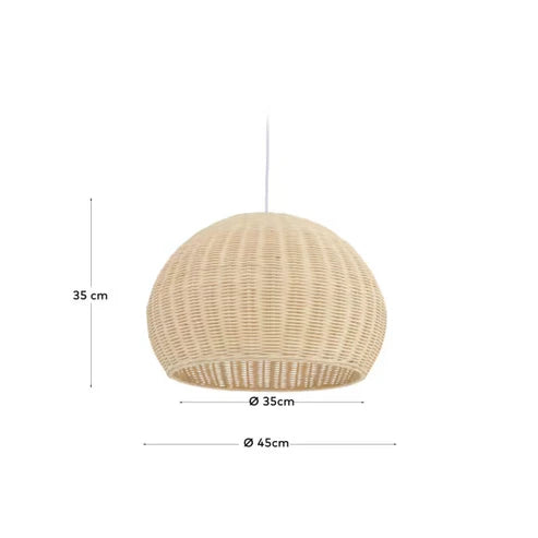 Handcrafted Bamboo Rattan Pendant Light Alecto