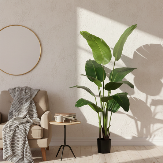 Artificial Paradise Tree – 66″ Bird of Paradise Faux Plant for Home And Office Decor