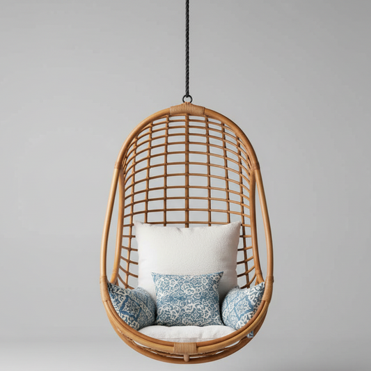 Adah Handcrafted Bamboo Cane Swing Chair
