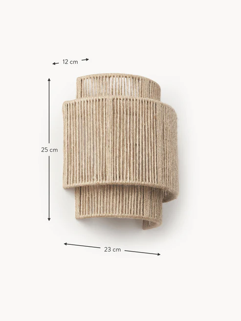 Akanksh Handcrafted Jute Wall Lamp