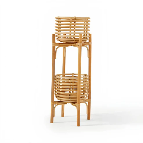 Ananya Handcrafted Rattan Planter with Stand