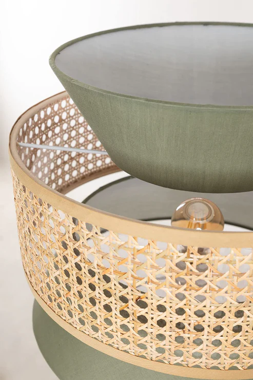 Angelea Handcrafted Rattan Cane Floor Lamp