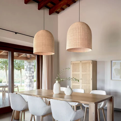 Handcrafted Bamboo Cane Pendant Light Anika