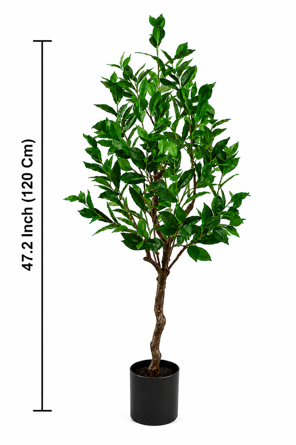 Artificial Laurel Plant - 47″ Faux Green Tree