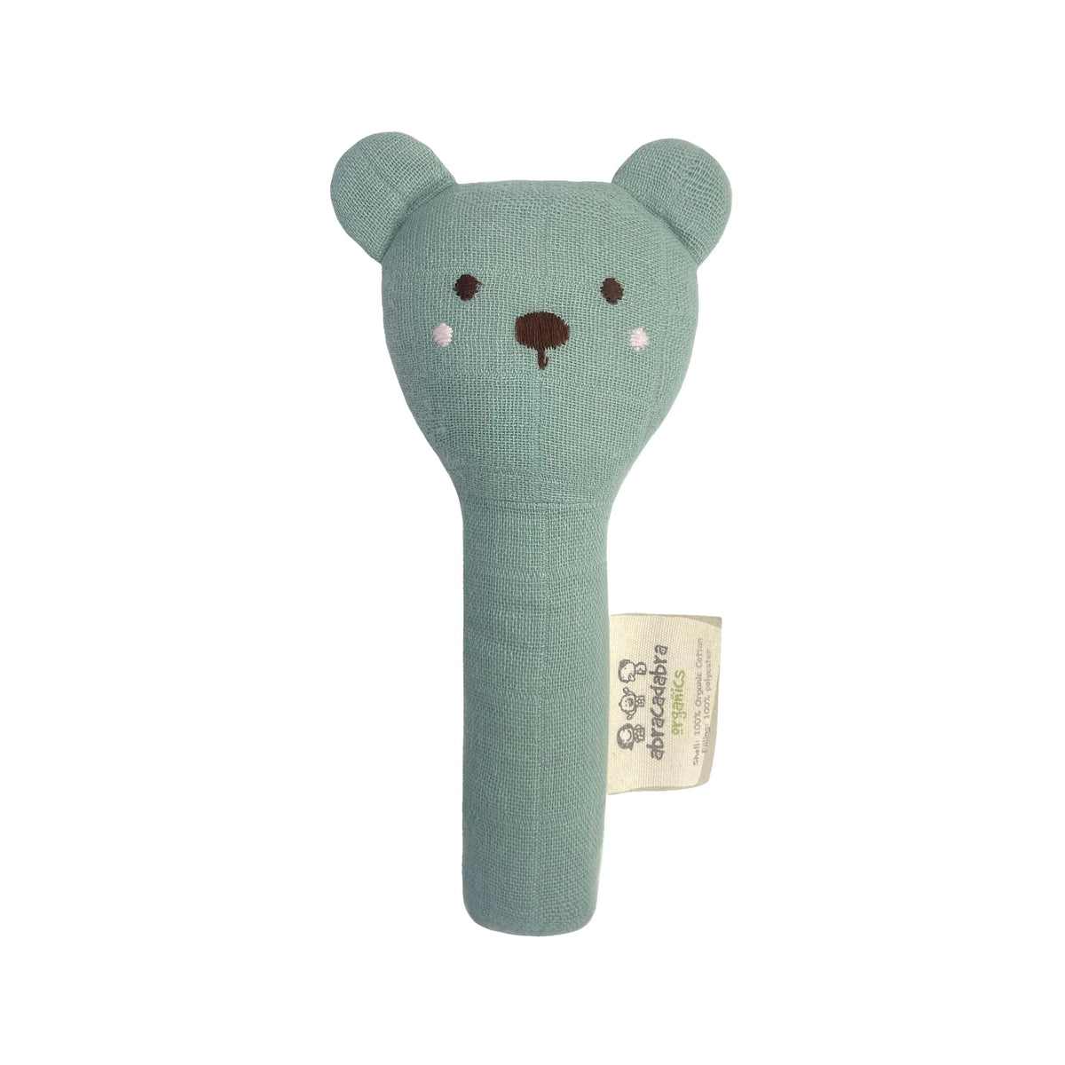 Abracadabra Organics Collectible Face Rattle - Bear