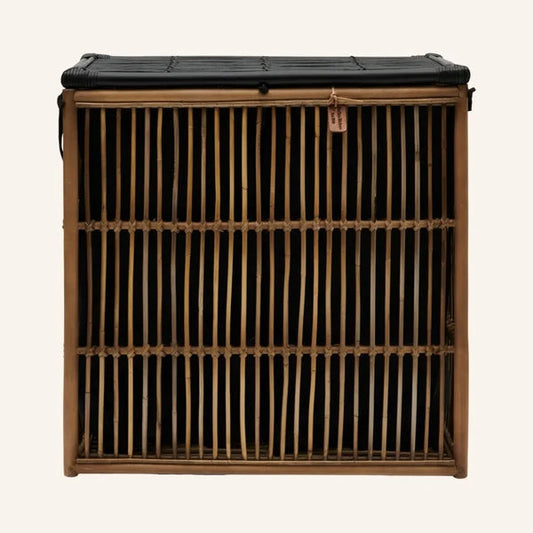 Bhuv Handwoven Rattan & Bamboo Laundry Basket