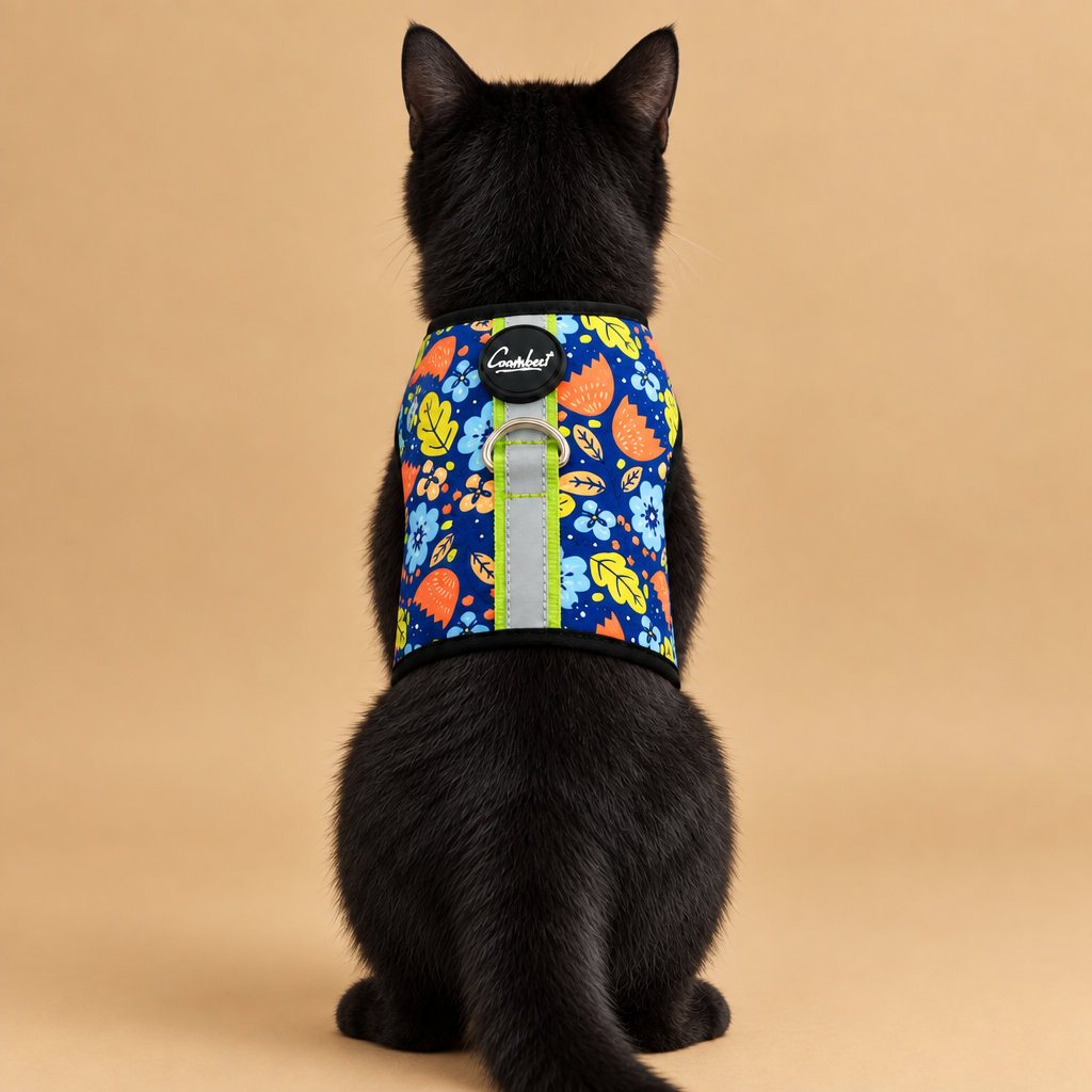 Premium Escape-Proof Cat Harness Blue Forest