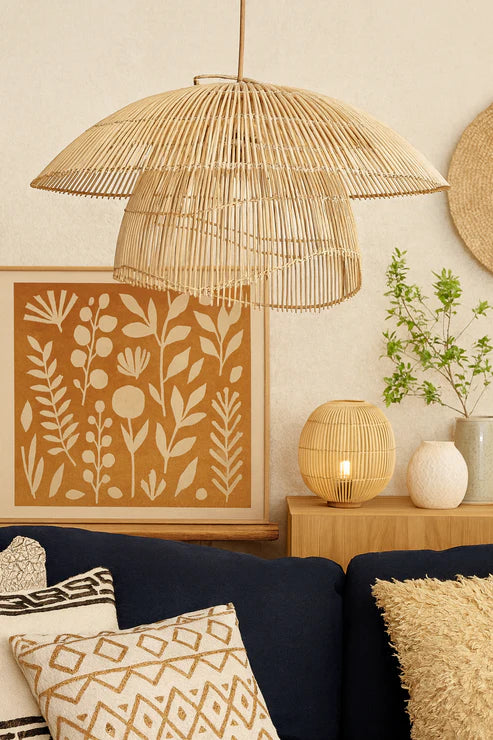 Handcrafted Bamboo Rattan Pendant Light Anala