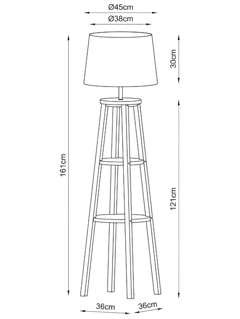 Hayat Handcrafted Bamboo Floor Lamp
