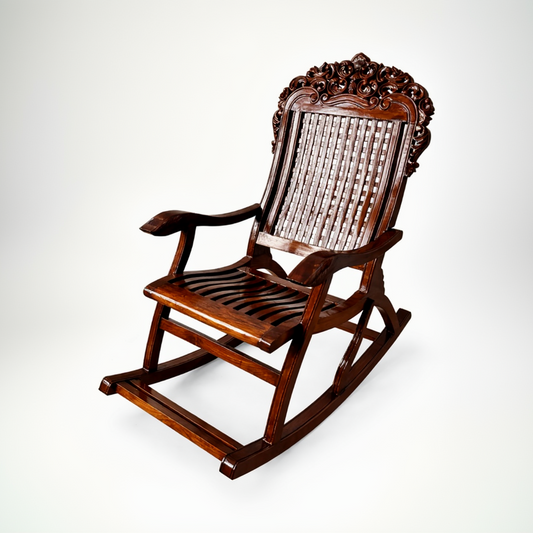Duke Solid Sheesham Wood Rocking Chair
