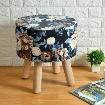 Floral Printed Ottoman Pouffe Stool