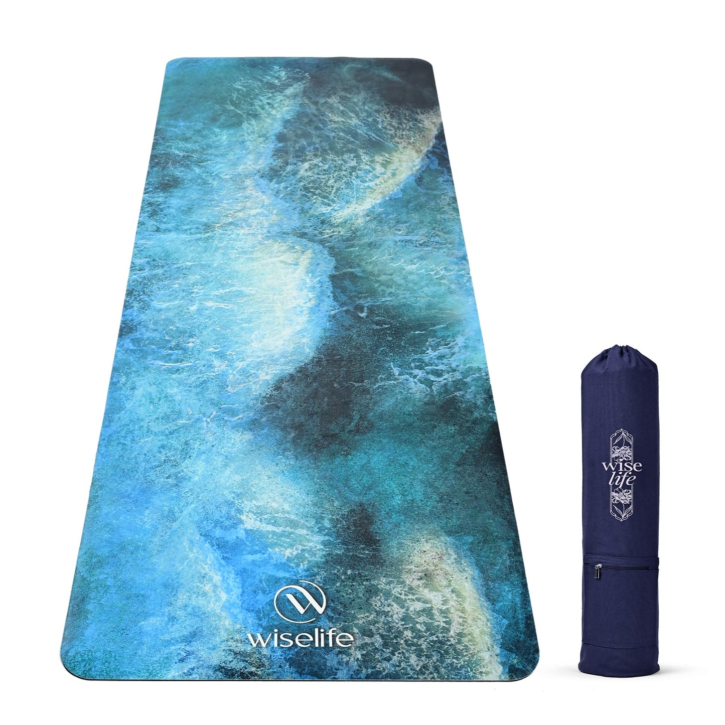 Professional PU & Natural Rubber Yoga Mat - 6mm Deep Ocean