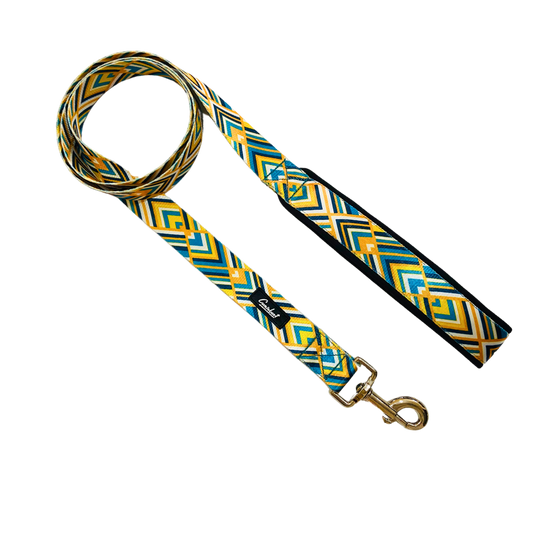 Printed Dog & Cat Leash Green